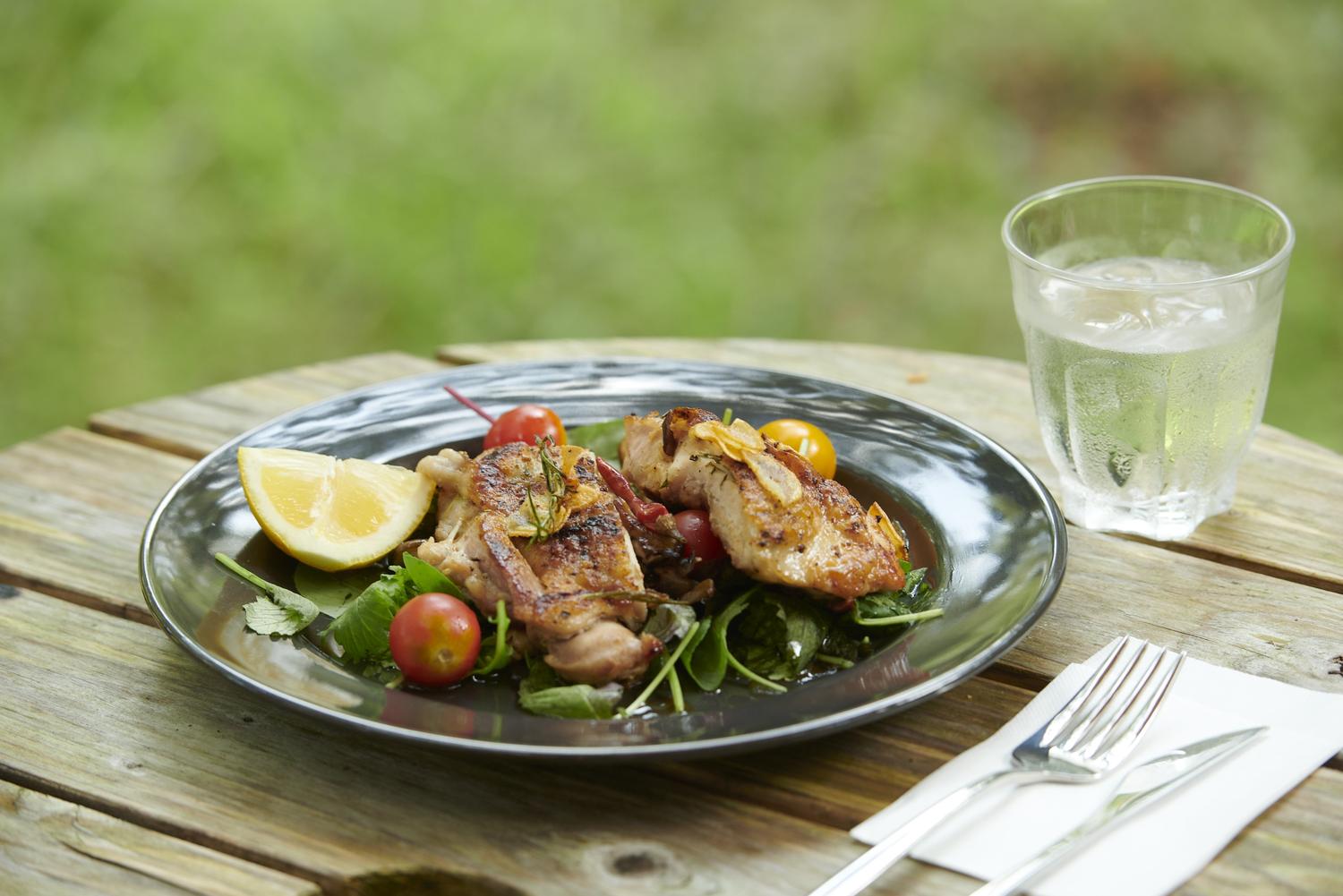 Grilled chicken salad - fresh ingredients and culinary artistry